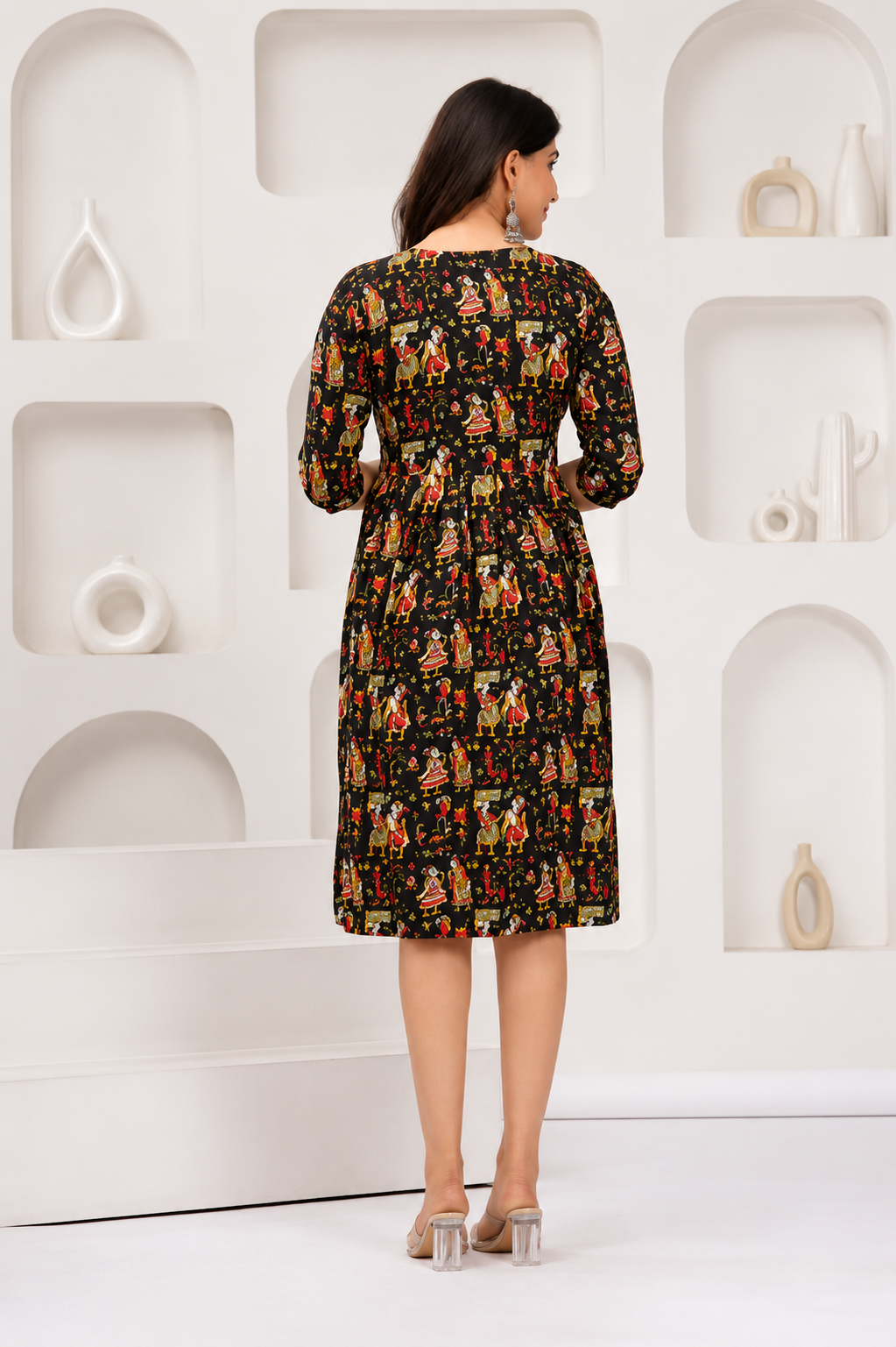 Anarkali Maternity Kurti – Rayon Ethnic Wear - Image 2